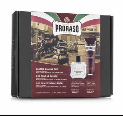 Подарочный набор Proraso Classic Shaving Duo Tube+Balm Coarse
