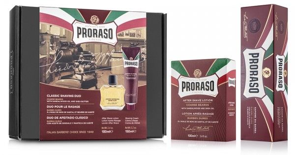 Косметичний подарунковий набір Proraso Classic Shaving Duo Tube+Balm Coarse