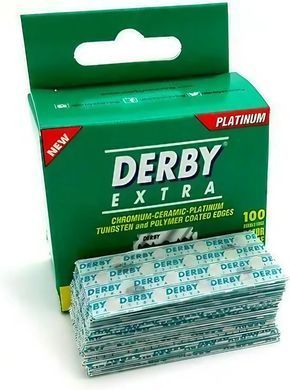 Леза для безпечної бритви Derby Extra BOX 100 лез