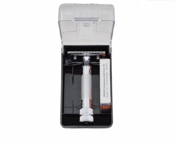 Набір для гоління Merkur 334C HD Set of Double Edge Razor Compact Handle, Chrome Finish, 10 blades