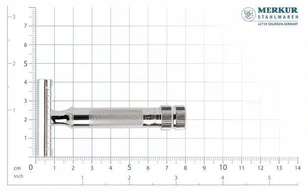 Станок для бритья Т-образный Merkur 34S, серебрянное покрытие
