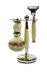 Набір для гоління Mach3 Golddachs shaving set white ivory