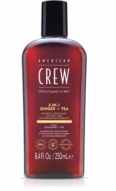 Шампунь, кондиціонер, гель 3-в-1 American Crew Energizing Shampoo, Conditioner and Body wash Ginger Tea, 250мл