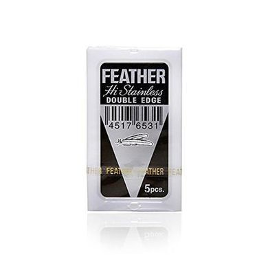 Лезвия Feather Hi-Stainless 71-S (черная уп), 5 лезвий