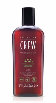 Мужской шампунь American Crew 3 in 1 Tea Tree, 250 мл