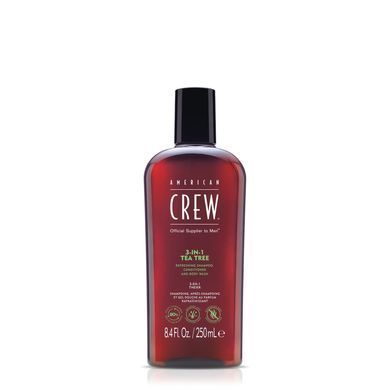 Чоловічий шампунь American Crew 3 in 1 Tea Tree, 250 мл