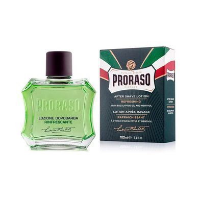 Лосьон после бритья Proraso ментол, эвкалипт (зеленая линия), 100 мл