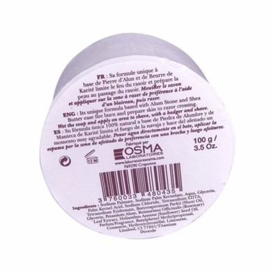Мило для гоління Osma Shaving Soap with Alum Refill 100g