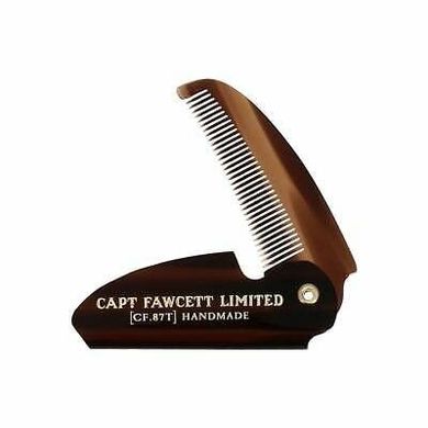 6671 Подарочный набоор складной карманный гребень и воск для усов лаванда Captain Fawcett’s Wax Lavender and Moustache Comb