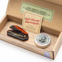 Подарунковий набір для вус Captain Fawcett’s Wax Private Stock and Moustache Comb
