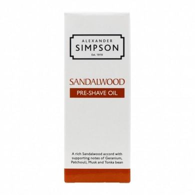 Масло до гоління Alexander Simpson Sandalwood Pre-Shave Oil