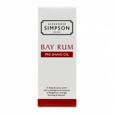 Олія до гоління Alexander Simpson Bay Rum Pre-Shave Oil